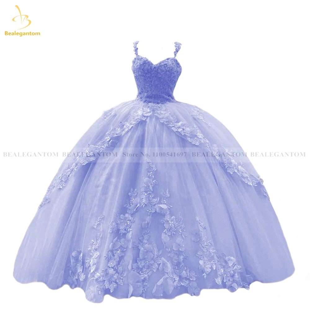 فساتين Bealegantom مكشوفة الكتفين Quinceanera ثوب حفلة منتفخ تول مطرز حلو 16 فستان رسمي للحفلات الراقصة QA638