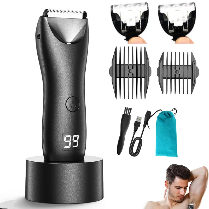 Mens Body Hair Trimmer for Men Balls Women Lady Shaver Hair Removal Bikini Trimmer Groin & Body Shaver Groomer Arm Beard Razor