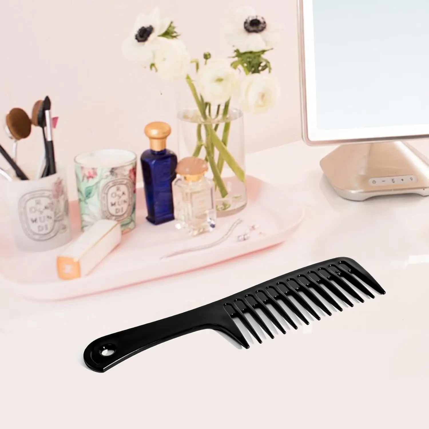 Wide Tooth & Rat Tail Hair Combs Set, 4PCS