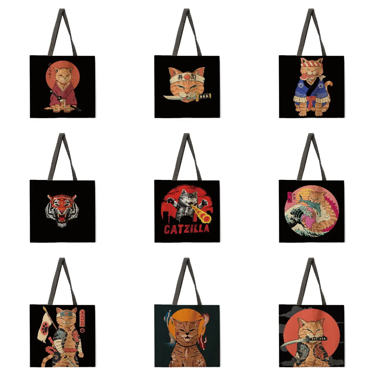 

Monroe oil painting linen bag handbag light shoulder bag large capacity environmentally friendly shopping bag tote bag