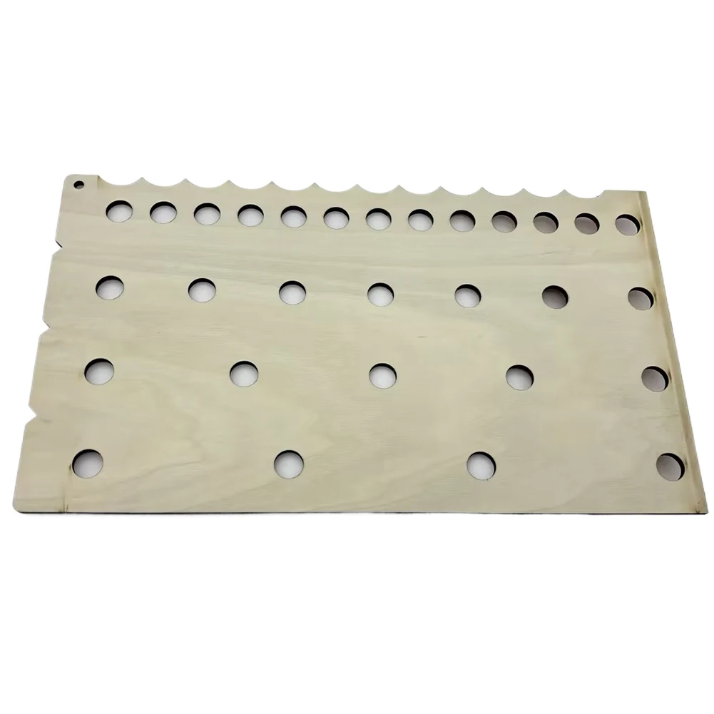 Wooden Plant Ruler with Seed Dibber Multifunction Seed Spacing Ruler Portable Garden Ruler with Plant Dibber with Planting Guide