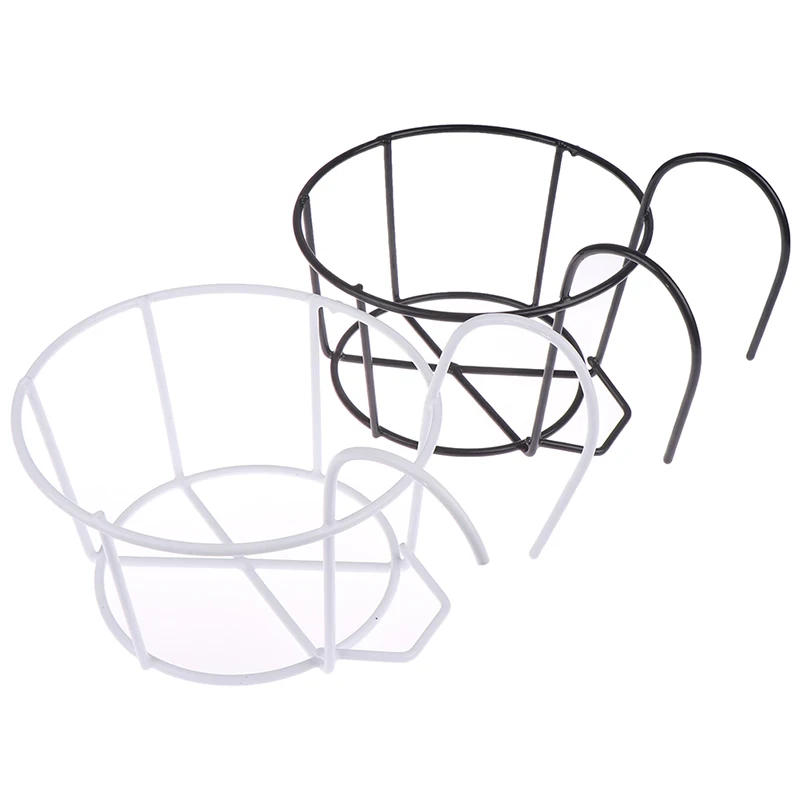 

Outdoor Hanging Basket Plant Iron Racks Fence Balcony Round Flower Pot Decoration Garden Supplies 5Styles