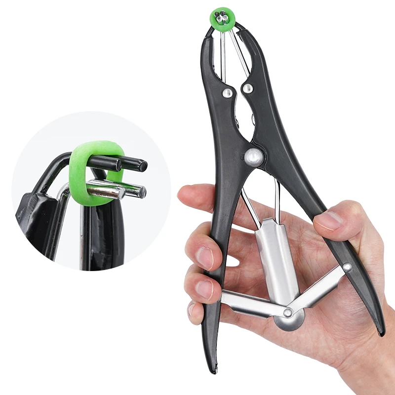 1Pc Tail Castration Pliers Expansion Forceps Livestock Castration Device Tools And 100 pcs High Elastic Particulate Rubber Rings