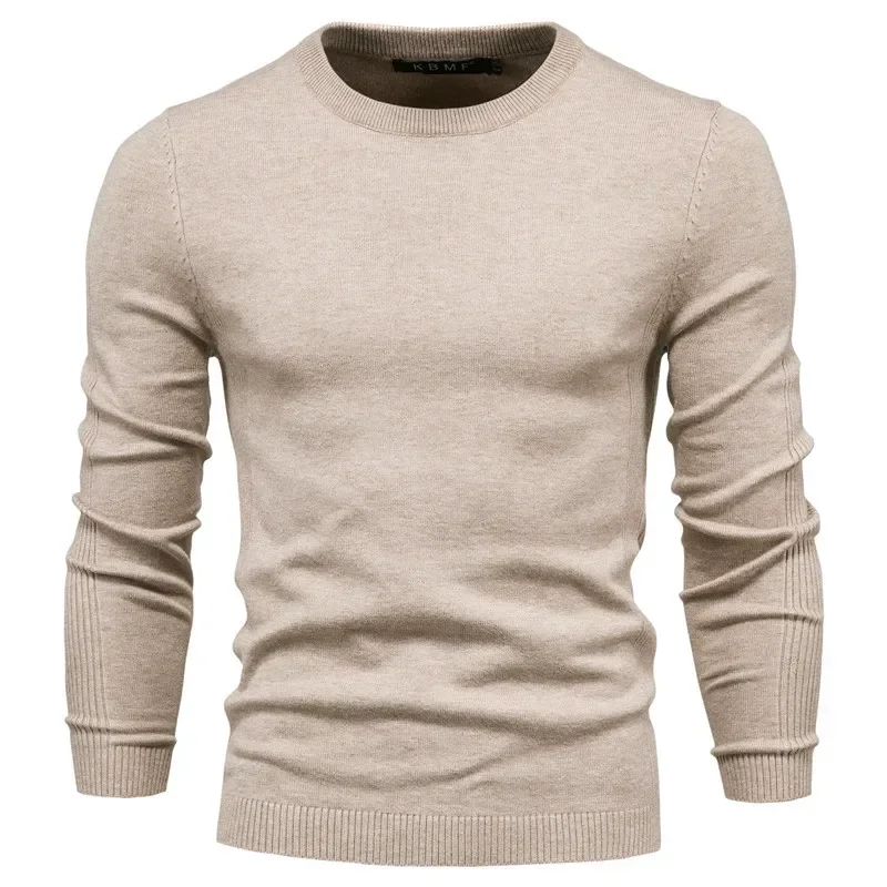 

Autumn/Winter Thick Sweater Men's Simple Round Neck Slim Fit Pullover