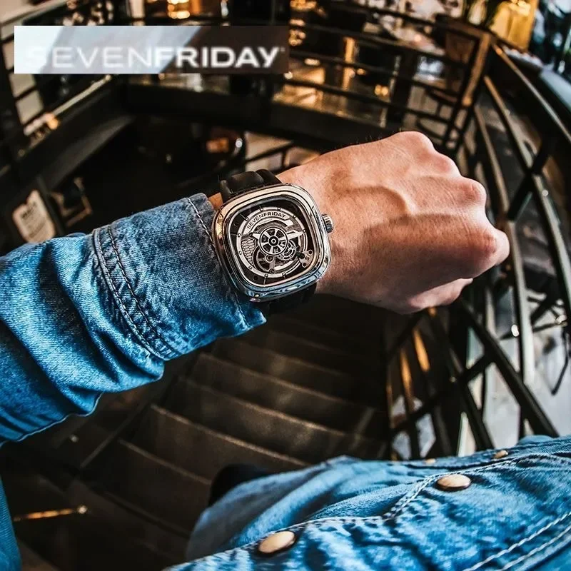 Sevebfriday-Fully Automatic Mechanical Watch for Men, S Series Waterproof Watch, Luxury Brand, New Year Gift, Fashion, S1, 03