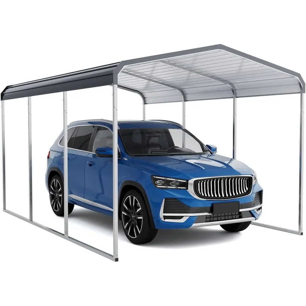 

Прочный металлический карпорт 10х15 с оцинкованной крышей для защиты автомобиля