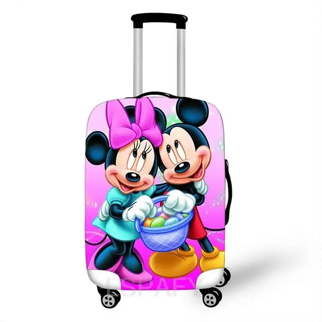 Cubierta protectora de equipaje de tela de Mickey Mouse, cubierta elástica Digital 3D, cubierta de maleta de carro, accesorios de viaje, 18-32