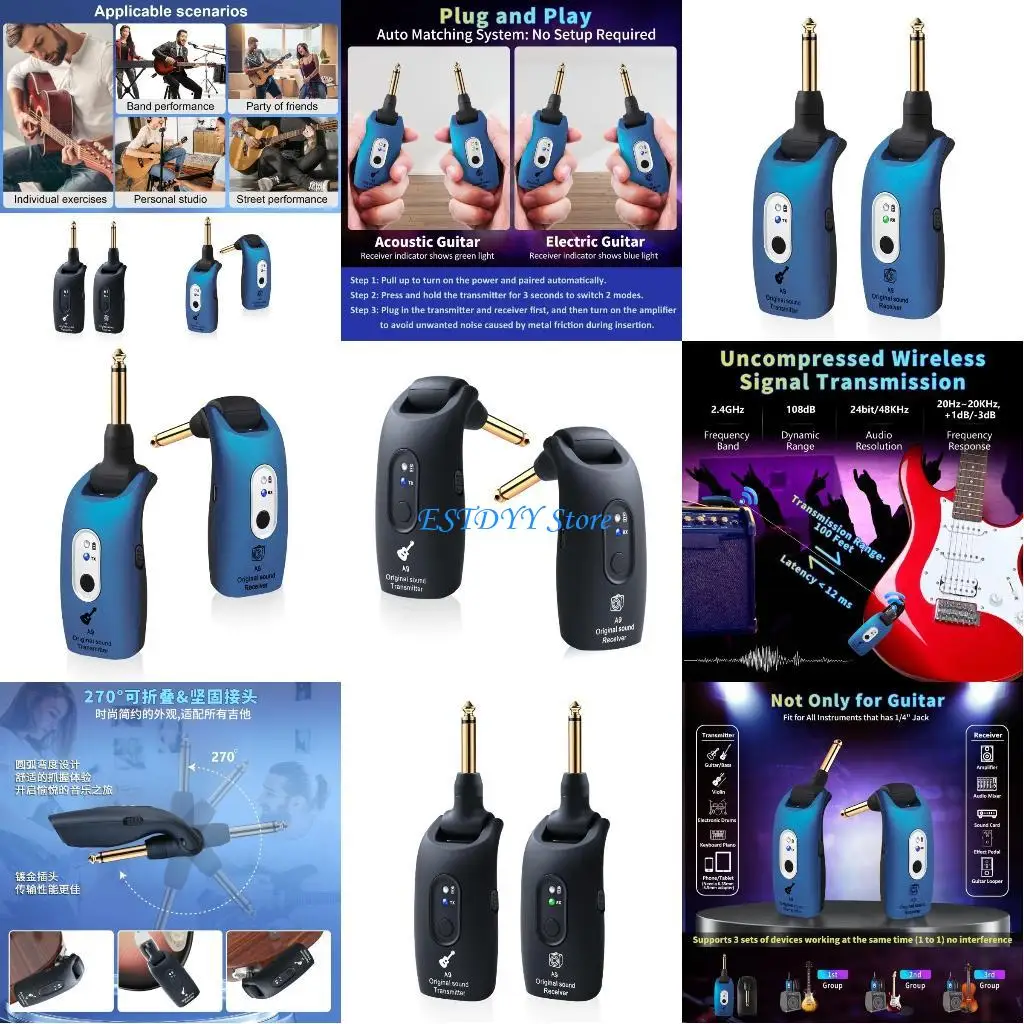 

G6DE 2.4GHz Sound Wireless Transmitters Receiver Wireless Guitar Transmitters Receive