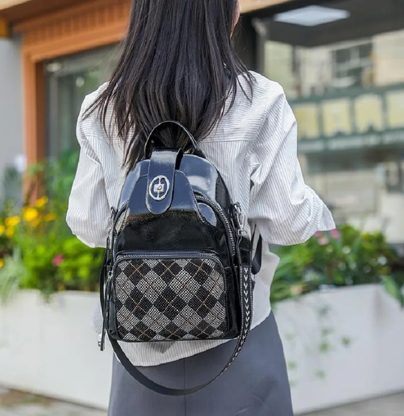 2026 Korean New Fashion Luxury Soft Leather Travel Backpacks Women's High Capacity Shoulder Bags School Bag Crossbody Bag