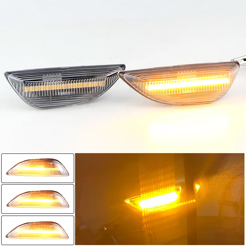 2pcs Dynamic LED Side Marker Turn Signal Indicator Lamps For Opel Mokka X For Chevrolet Trax For Buick Encore Car Accessories