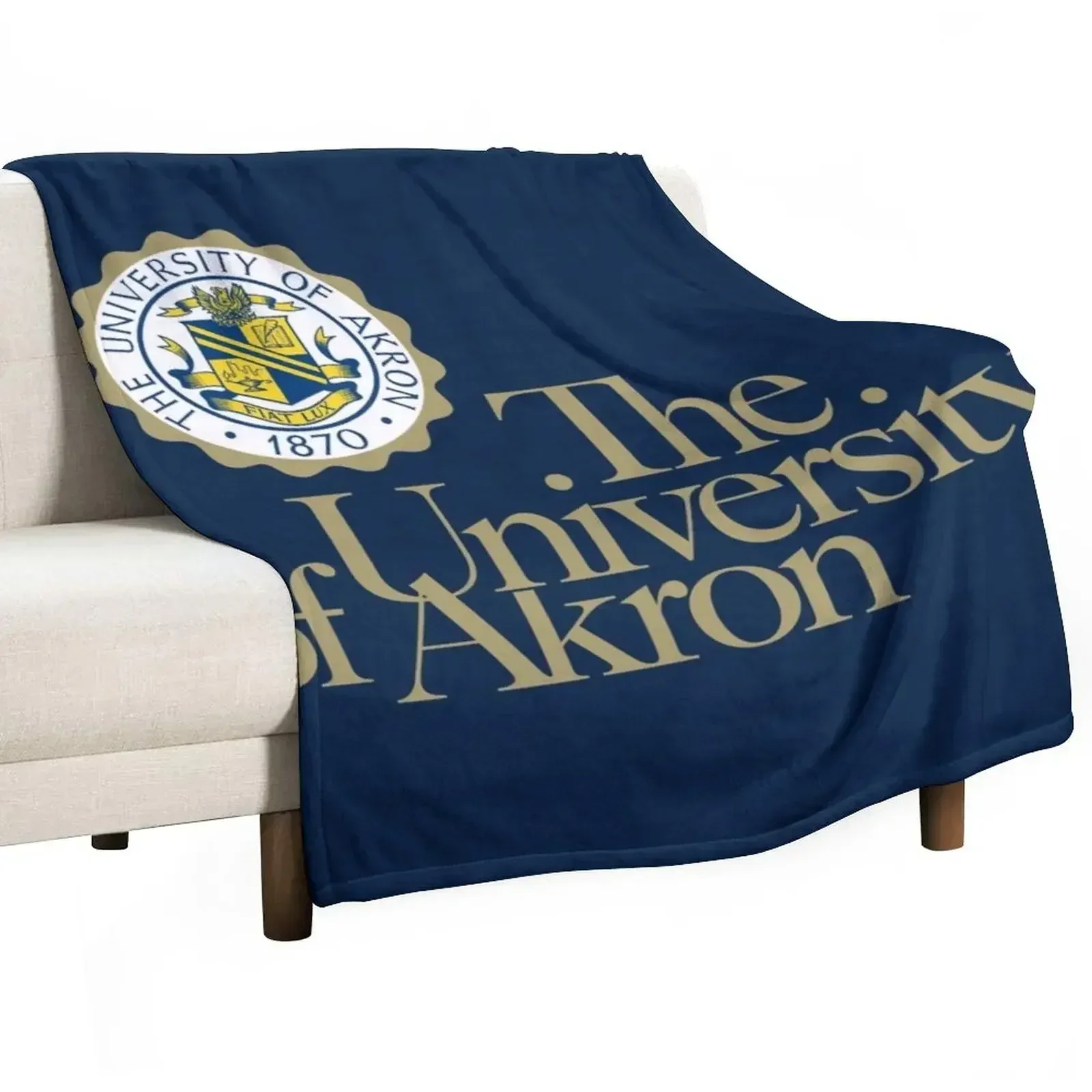 University of Akron Throw Blanket christmas decoration Travel Single valentine gift ideas Blankets