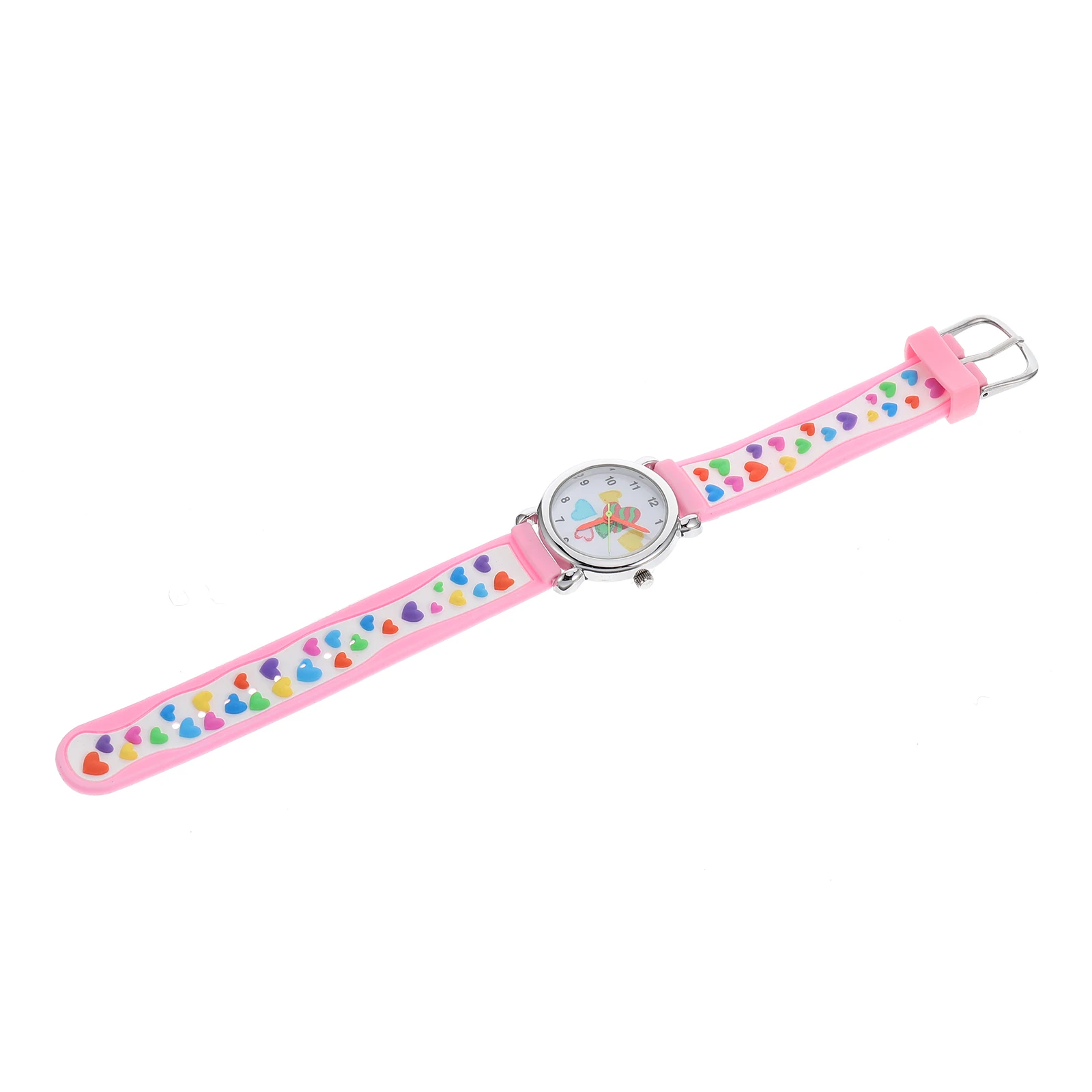 

Heart-Shaped Kids Quartz Watch Bright Cartoon Design Waterproof Adjustable Children Wristwatch Birthday Christmas