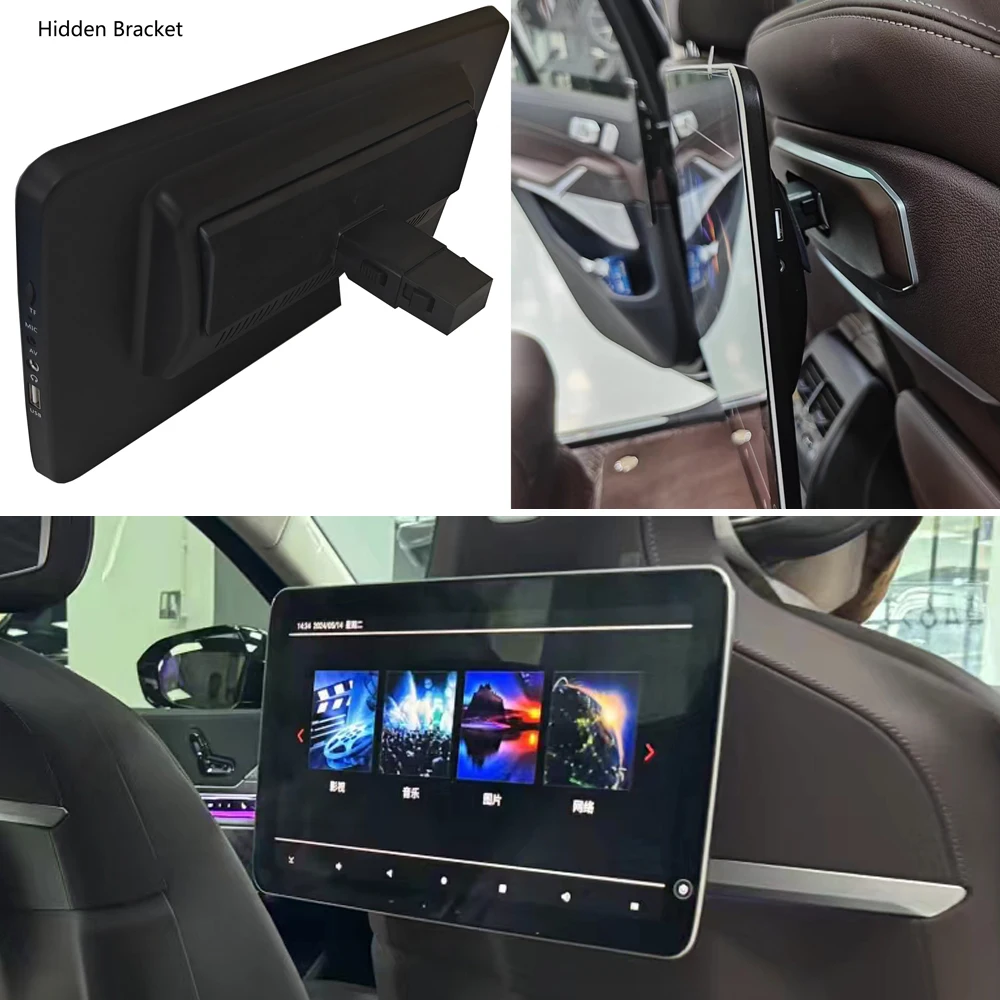 Wifi Bluetooth Android Rear Seat Video Multimedia Player For BMW X5 G05 X6 G06 X7 G07 XB7 Plug And Play Car TV Headrest Monitor
