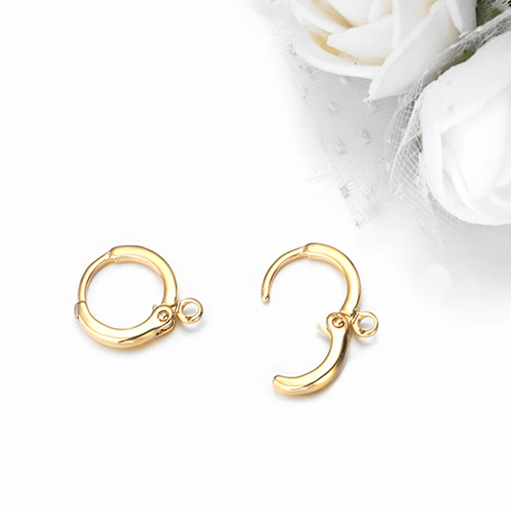 

6 шт., медные аксессуары для ушей «сделай сам», золотые прочные крючки для сережек, зажимы, принадлежности для изготовления ювелирных изделий, модное домашнее общежитие, использование