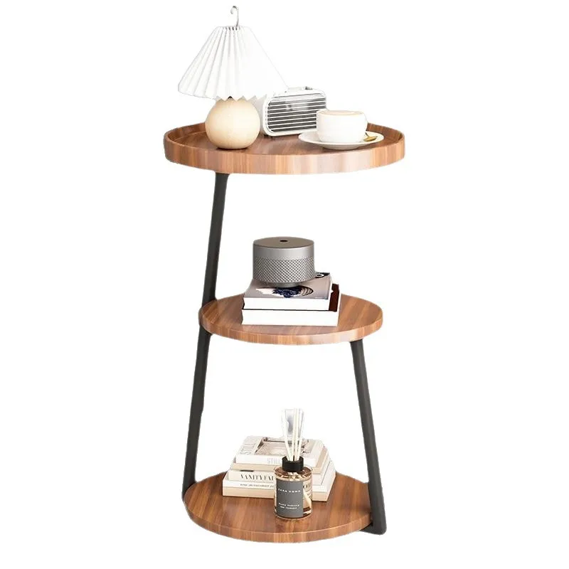 Nordic small coffee table, sofa side table, living room household small apartment bedside table, simple small round table
