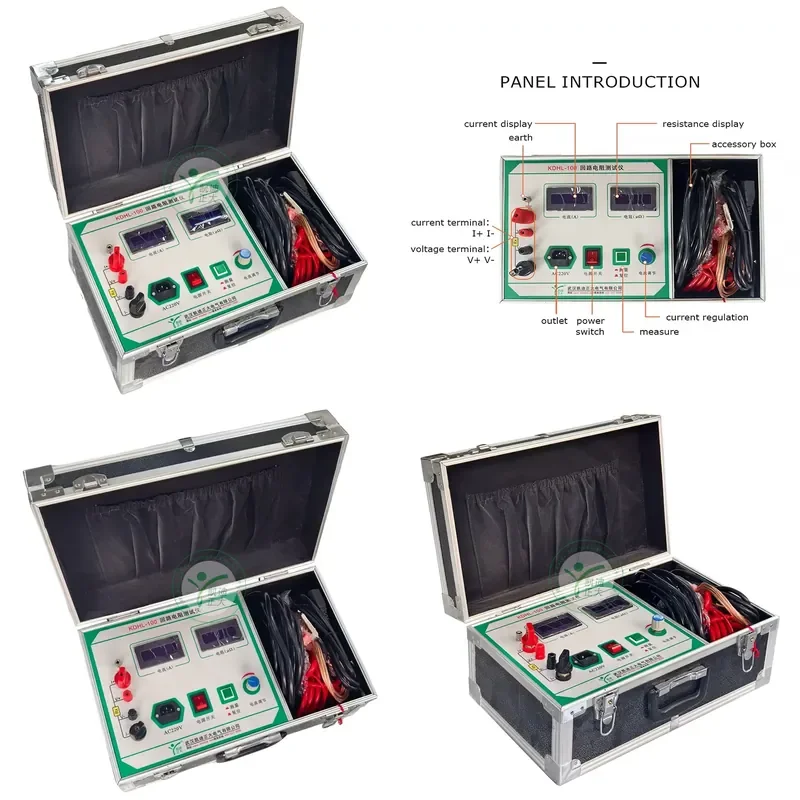 100A Micro Ohm Meter Digital Loop Contact Resistance Tester Low Resistance Micro-Ohmmeter for Testing HV Switch Circuit