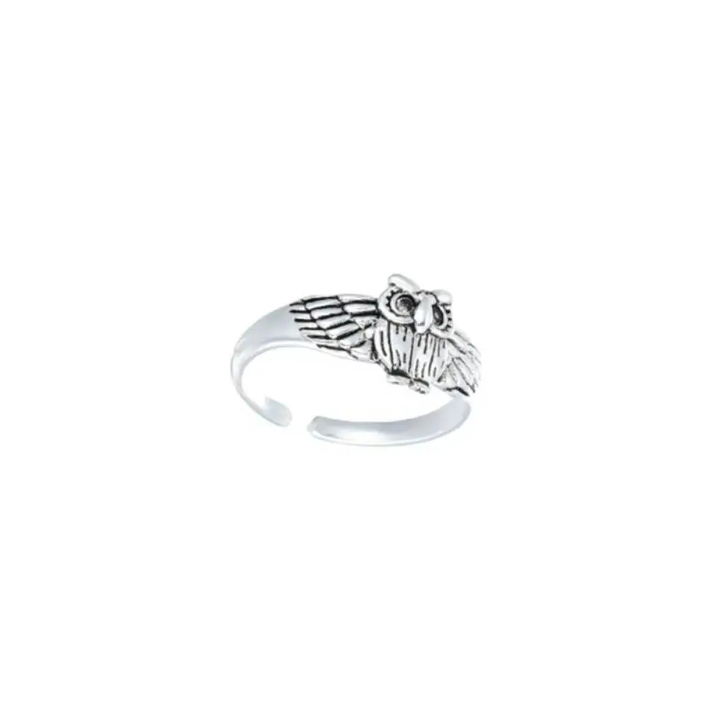 New Simple Retro Classic Owl Ring Skull Men and Women Open Adjustable Size Ring Fashion Street Niche Birthday Party TrendJewelry