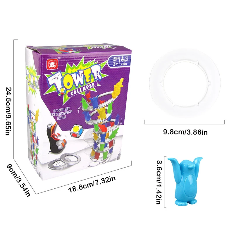 Kinder Pinguin Turm Zusammenbruch Balance Spiel Spielzeug Party Familie lustige Brettspiel Spielzeug verrückte Pinguin Crash Tower Spielzeug Kind Geschenk