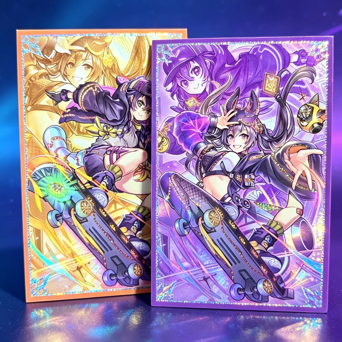 50Pcs/set Diy Self Made Yu-Gi-Oh! Ip Masquerena Card Sleeves Color Flash Ygo Fancy Ball Card Protective Cover Cards Gift Toys