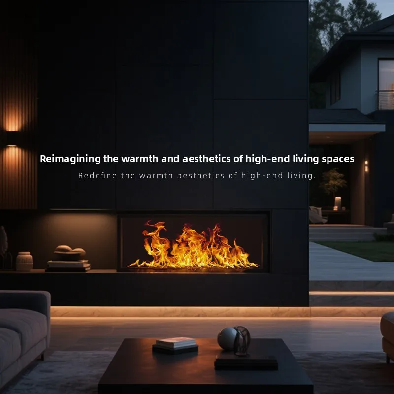 Atomization fireplace embedded electronic fake fire decorative TV cabinet living room intelligent simulation flame humidifier