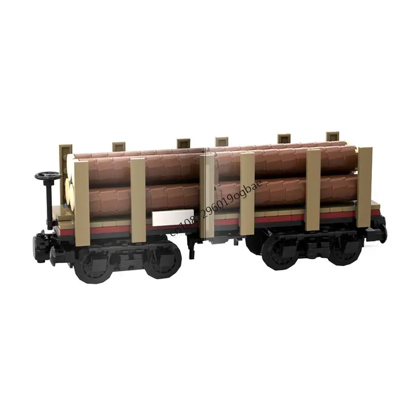 New 305Pcs City Technical Train Tracks Railway Moc Logging Car Model Custom Puzzles Diy Creative Ideas Kids Toys Birthday Gifts