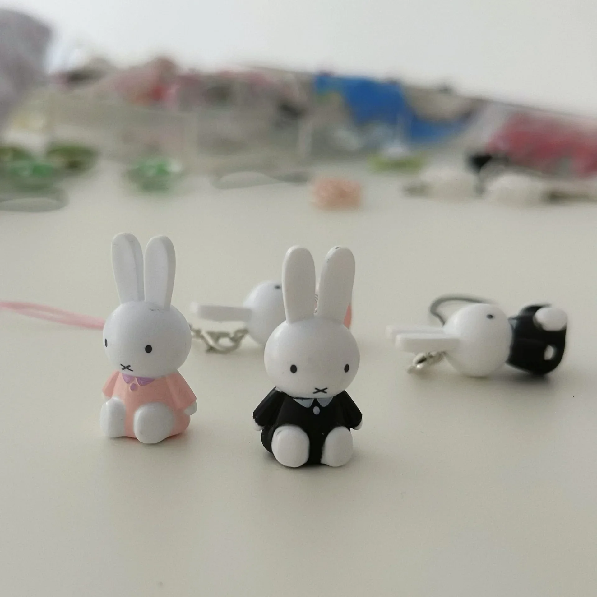 Portachiavi con coniglio Kawaii Cartoon Zaino carino Ornamenti pendenti Catena per cellulare Regalo di Natale