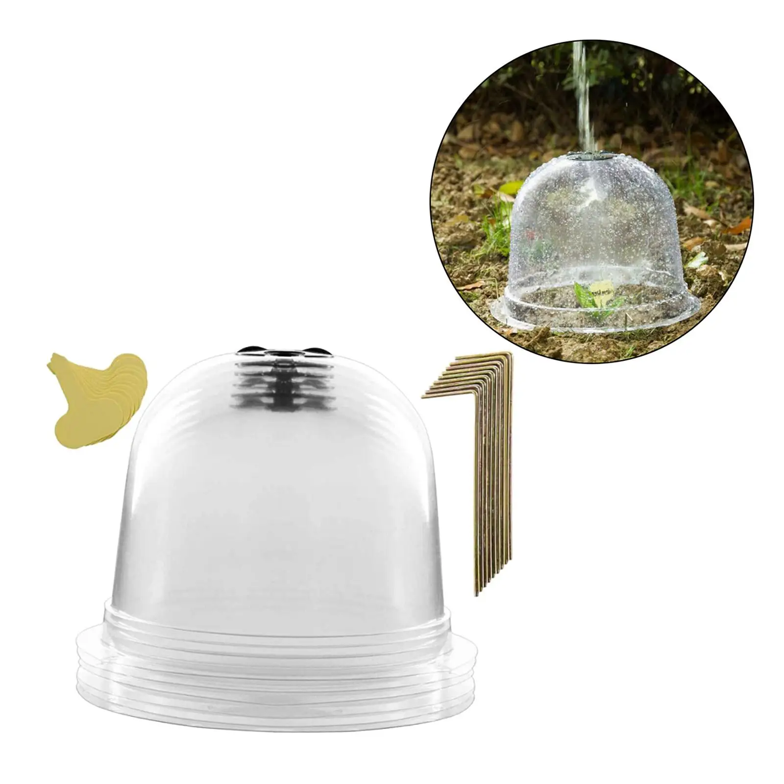 6pcs Plant Nursery Insulation Covers Bells Covers for Flowers Greenhouse