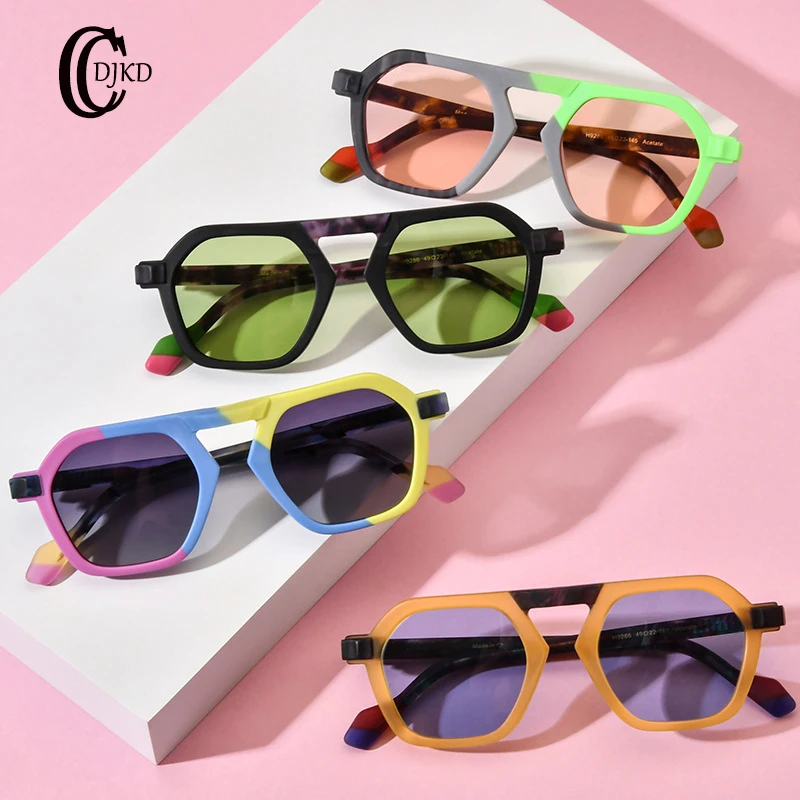 

2024 New Acetate Polygon Eyeglass Frame Men And Women High Quality Fashion Designer UV400 Outdoors Polarization Sunglasses