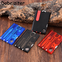 12 In 1 Portable Hiking Cards Pocket Credit Card Portable Multi Tools Outdoor Survival Camping Equipment EDC Tool Gear Gift