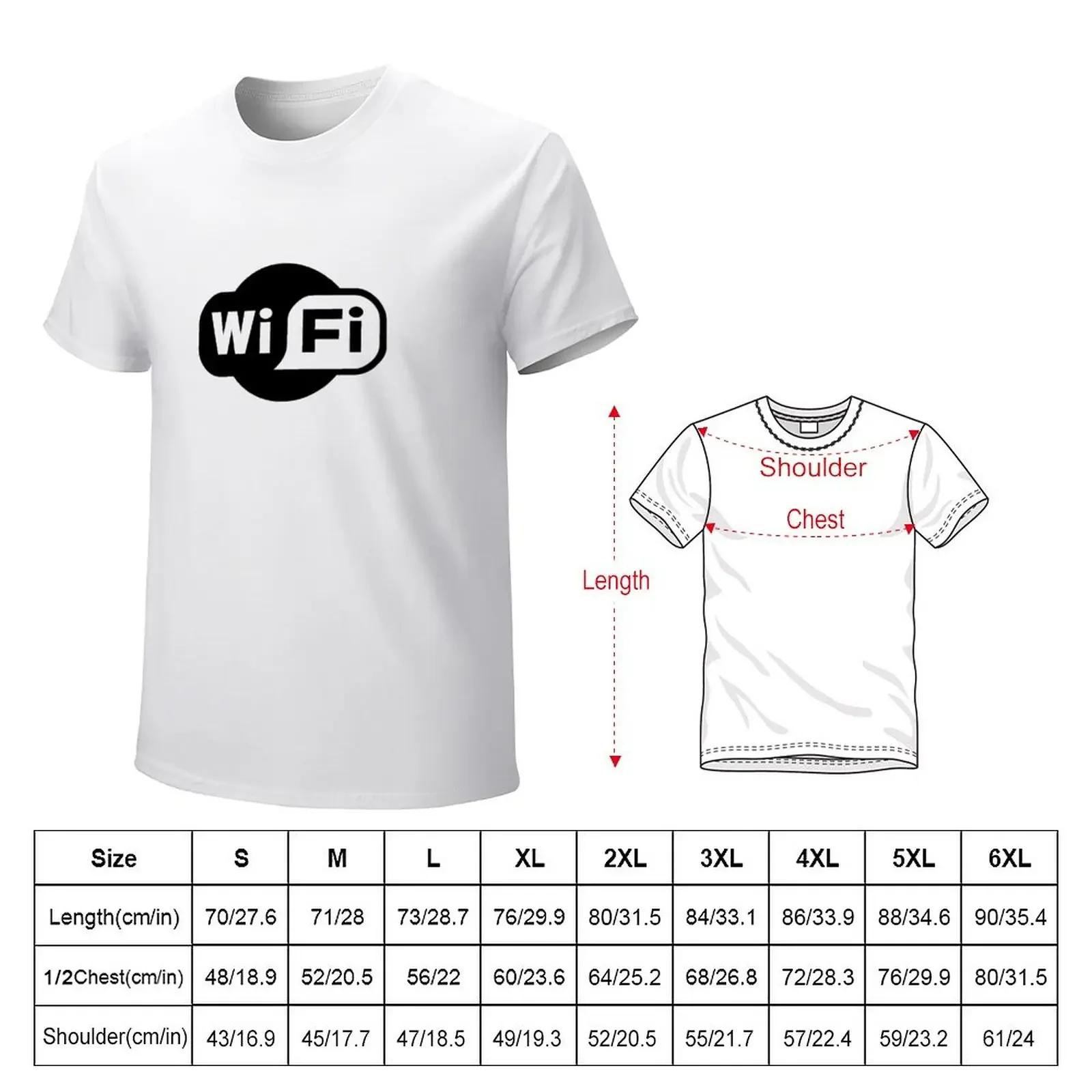 Wi-Fi logo T-Shirt Blouse anime plus sizes black t-shirts for men summer tops graphics mens t shirt