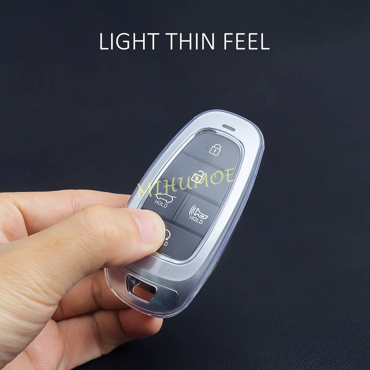 Crystal Clear Smart Car Key Fob Cover Case Protector For Hyundai Tucson Santa Fe Cruz Sonata Palisade IONIQ 5 Nexo