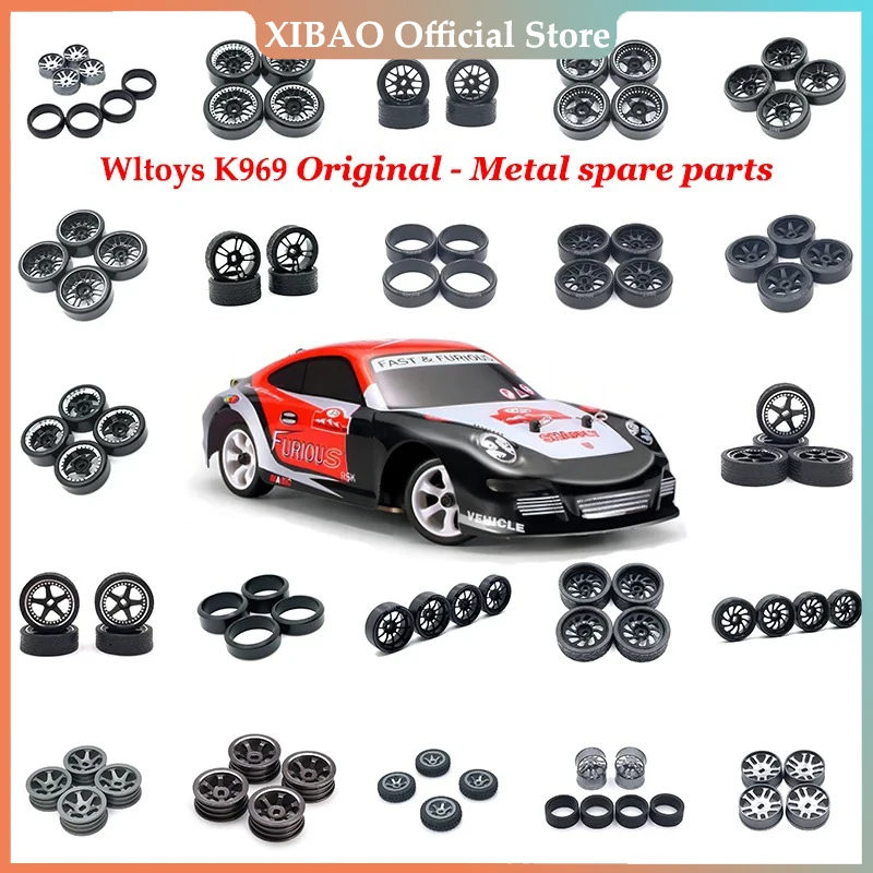 1/28 RC Racing Car Tire Rally on Road Tyre Plastic Wheel for Wltoys 284131 K969 K979 K989 P929 RC Car Upgrades Parts