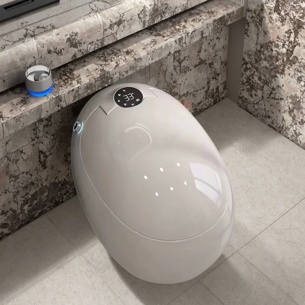 Automatic Egg Shape Sanitary Ware Toilet Inodoro Electronic Intelligent WC with Remote Control Smart Bathroom Toilets