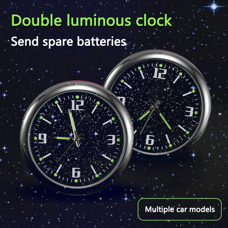 For BMW X1 X3 X5 G30 1 3 5 6 7 Series G20 Car Clock Luminous Automobiles Internal Stick-On Digital Watch Mechanics Quartz Clocks