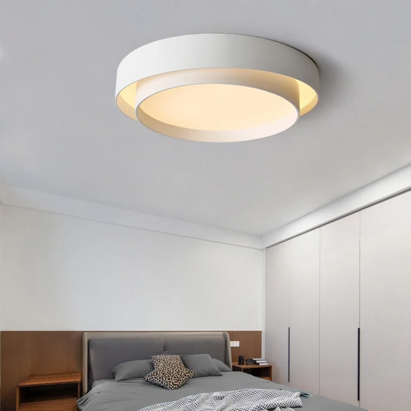 Imagem -03 - Quarto Conduziu a Luz de Teto Moderna Simples Rede Vermelha Ins Criativo Circular Casa Quarto Principal Estudo Zhongshan Lâmpadas