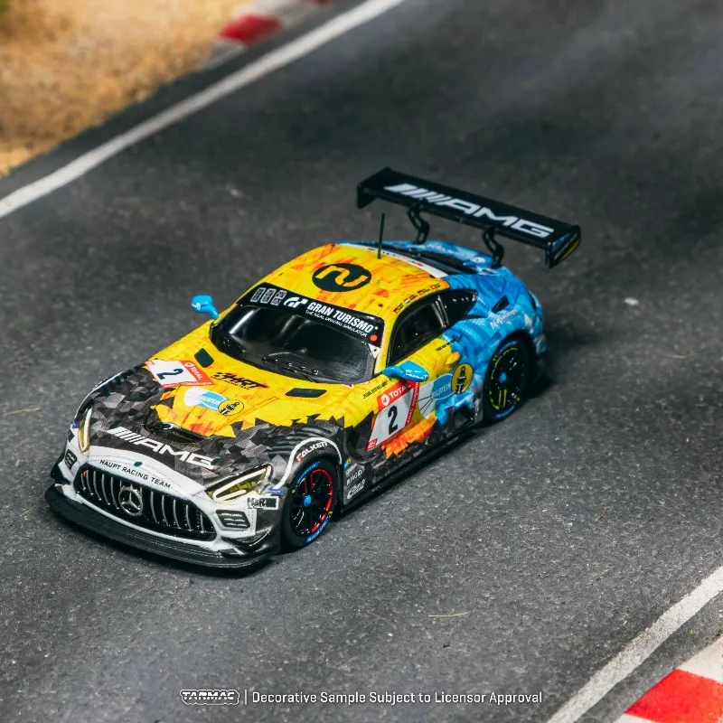 TW 1:64 AMG GT3 24 ساعة رقم. 2 نموذج سيارة مصنوع من خليط معدني محاكاة، لعبة للأولاد، زخرفة قابلة للجمع للبالغين. #3