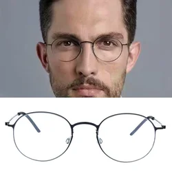 Thintitanium Glasses Frame Men Denmark Brand 5504 Women Eyeglasses Thin Rim Screwless Ultralight Classics Round Eyewear 2025 New
