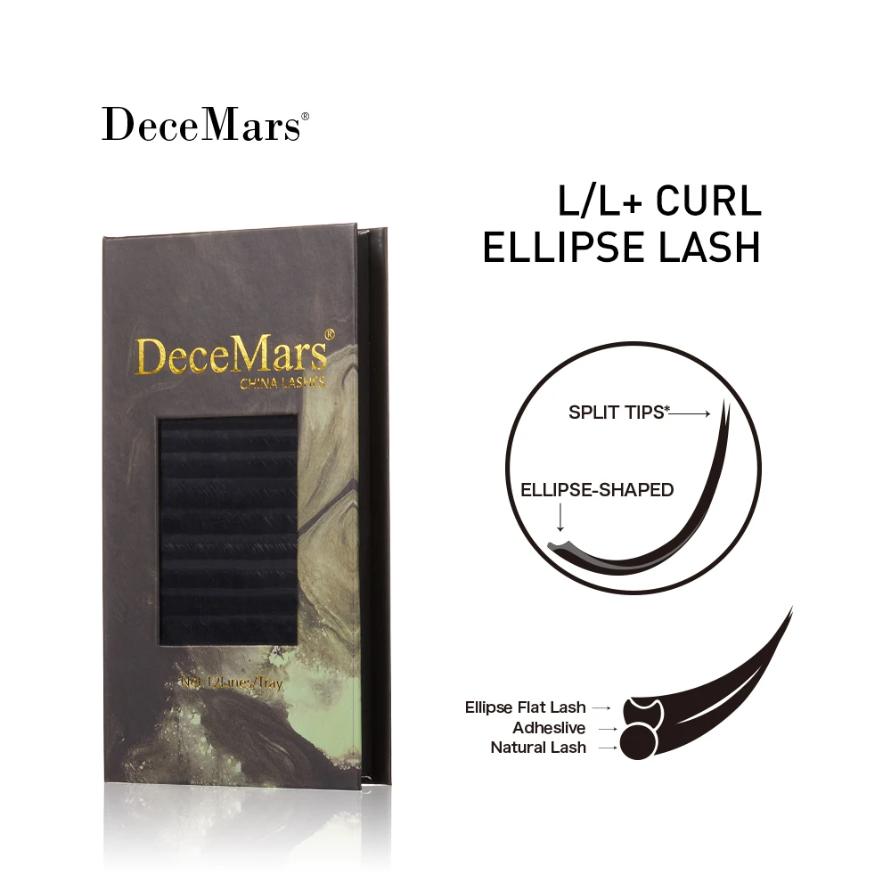 DeceMars L/L+ Curl Ellipse Lash 12-rij/lade