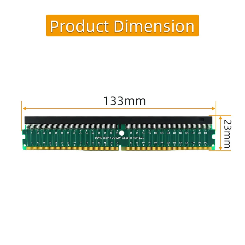 DDR5 U-DIMM 288Pin Adapter Riser DDR5 Memory Test Protection Card DDR5 288Pin UDIMM Adapter Riser Expansion Board For Desktop PC