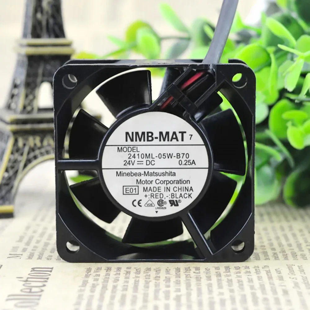 

NMB 2410ML-05W-B70 6025 60MM 6CM 60*60*25MM Server case Cooling fan DC 24V 0.25A with 2pin