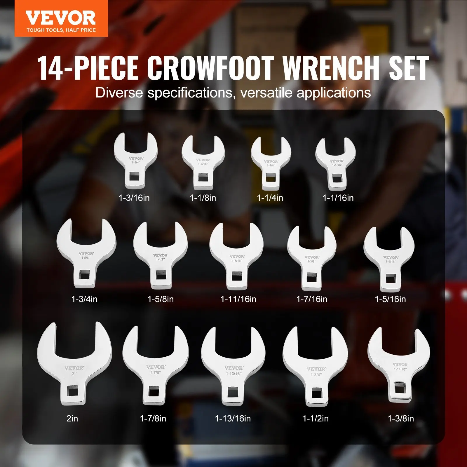 NEW Crowfoot Wrench Set 1/2