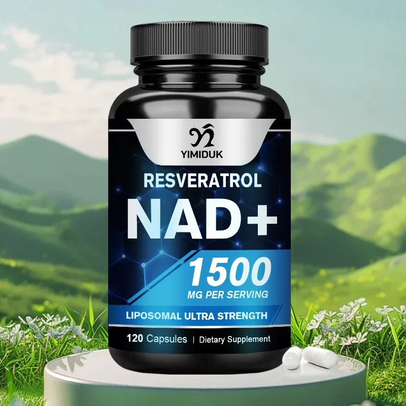 NAD+ Supplement with Resveratrol, - Support Cellular Energy & Repair, Vitality, Healthy Aging - 60/120 Capsules