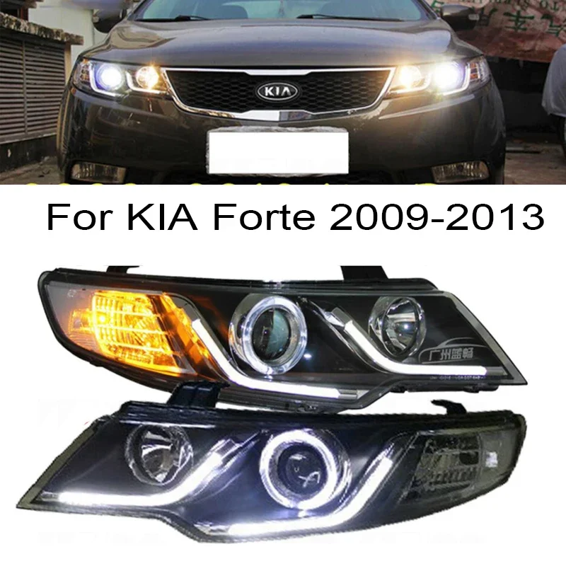 

Car Styling for Kia Forte Headlights HID 2009-2013 spectora k5 cerato LED Headlight LED DRL Bi Xenon Lens High Low Beam Parking