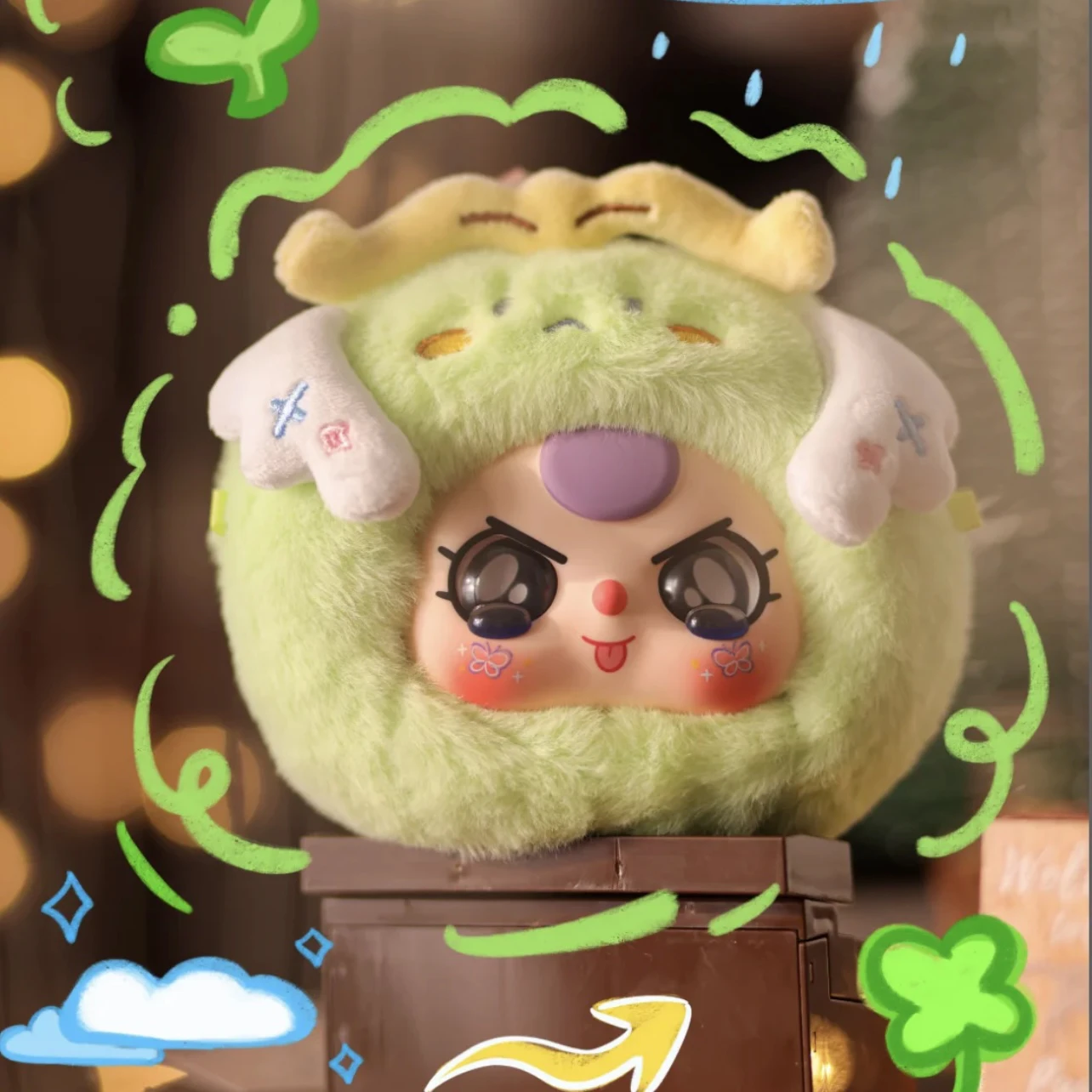 

New Hot Baby Three Doll Three Year Old Twelve Constellations Series Blind Box Genuine Vinyl Cute Pendant Toy Girls Surprise Gift