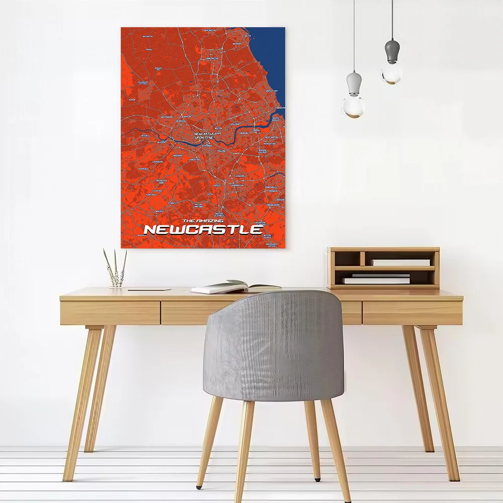NEWCASTLE Poster Customizable Printed Canvas Painting for Pictures Wall Art Room Decorating Interior Decoration Home Decorations