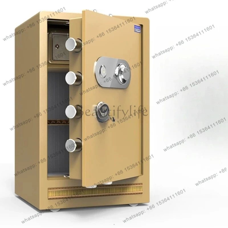 mechanical safe household small anti-theft mini all-steel invisible wall password with key safe