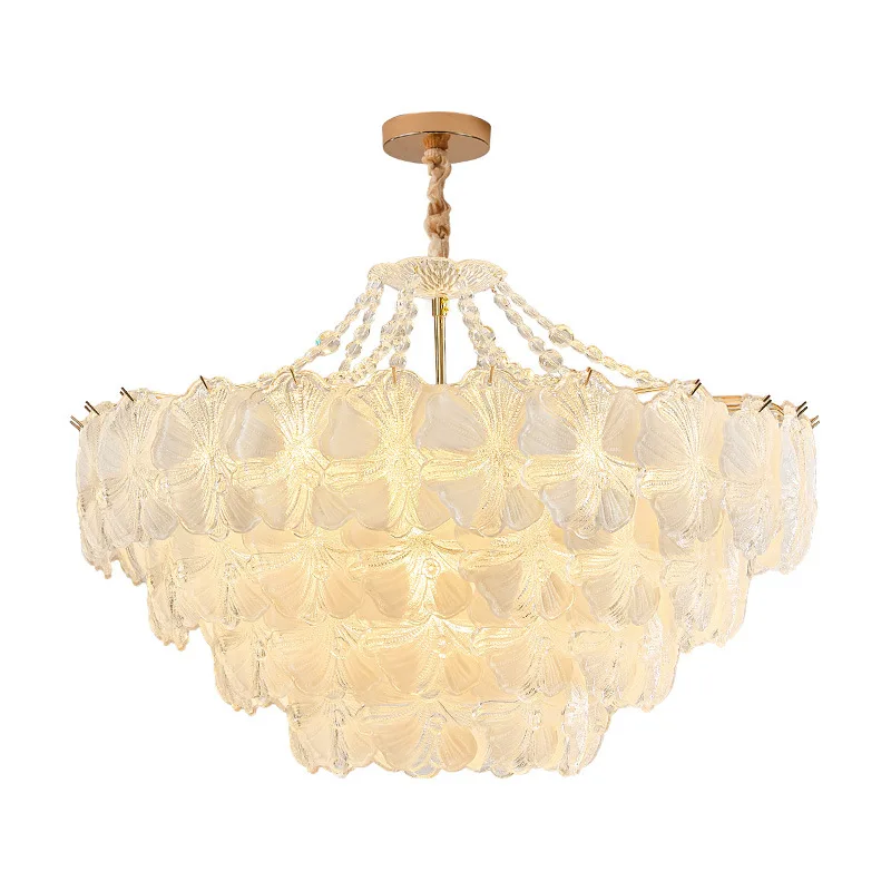 

French cream wind chandelier living room light creative personality high sense bedroom bar main light princess room