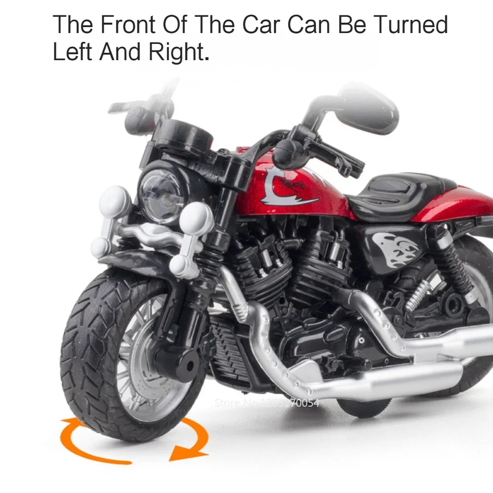 1/12 Kawasaki NIJIA ZX-6R รถจักรยานยนต์รถของเล่นโลหะผสม Diecast Q-รุ่นด้านหน้าหมุนยางยางเสียงของขวัญสําหรับเด็ก