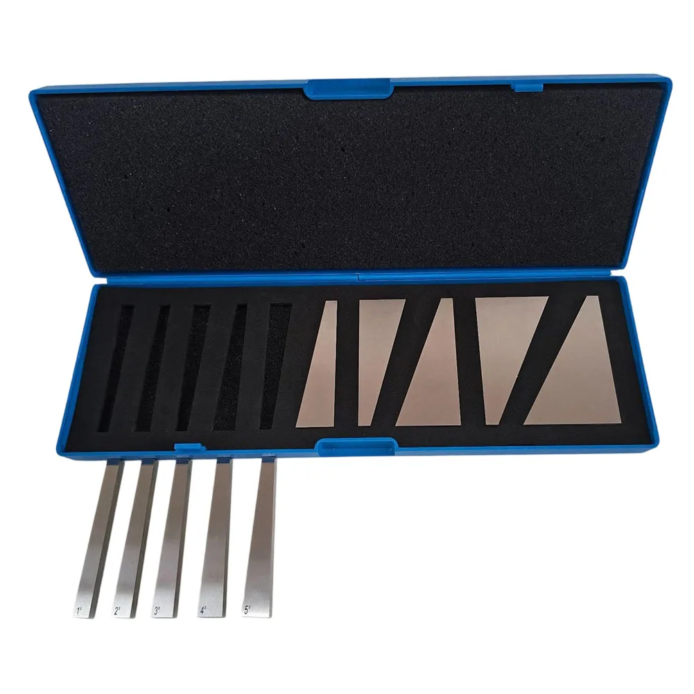 10PCS Angle Block Set, 1-30 Degree Angle Gauge Block Set Angle Inspection Block Precision-Machine Tool Slope Gauge Block