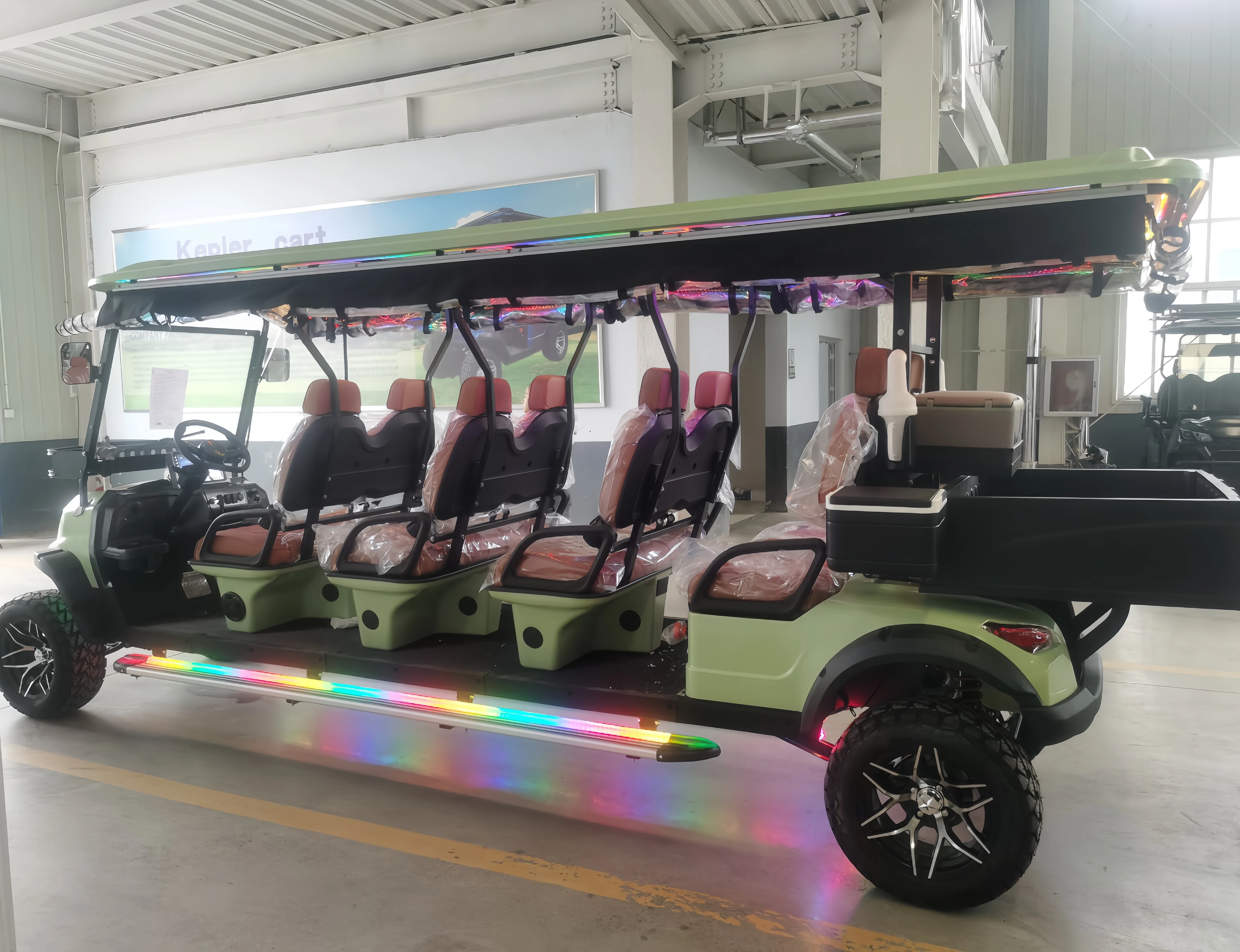 الصين مصنع مخصص 6 + 2 مقاعد نادي السيارات بطارية ليثيوم عربة جولف الكهربائية عربات التي تجرها الدواب سيارة كهربائية صغيرة الشركة المصنعة #3